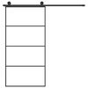 vidaXL Drzwi przesuwne a akcesoriami, 102,5x205 cm, ESG i aluminium