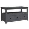vidaXL Stolik kawowy, szary, 102x49x55 cm, lite drewno sosnowe
