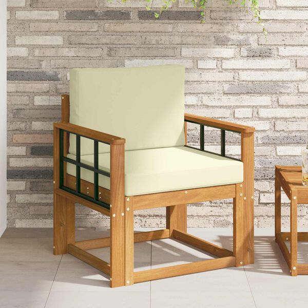 vidaXL Zestaw sof na zewnątrz Lite drewno akacjowe i poliester