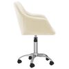 vidaXL Obrotowe krzesła stołowe, 4 szt., kremowe, obite tkaniną
