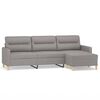 vidaXL 3-osobowa sofa z podn&oacute;żkiem, jasnoszary, 210 cm, tkaniną
