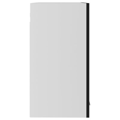 vidaXL Szafka wisząca z szybą, czarna, 60x31x60 cm, płyta