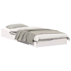 vidaXL Ramka ł&oacute;żka Biały 100 x 220 cm Lite drewno sosnowe