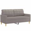 vidaXL Sofa 2-osobowa, kolor taupe, 140 cm, tapicerowana tkaniną