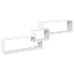 vidaXL P&oacute;łka ścienna, 158x18x53 cm, biała, materiał drewnopochodny