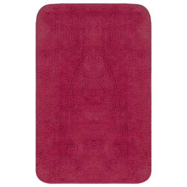 vidaXL 3-częściowy zestaw mat łazienkowych, tkanina, fuksja