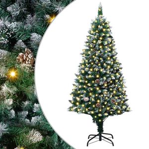vidaXL Sztuczna choinka z podstawą Zielony 180 cm PVC i Stal i Plastik