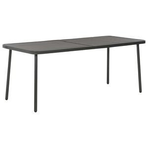 vidaXL St&oacute;ł ogrodowy, ciemnoszary, 180 x 83 x 72 cm, stalowy