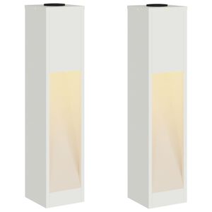 vidaXL Solarna Lampa LED na Ścieżkę 2 szt. Ciepła biel 18 x 18 x 80 cm
