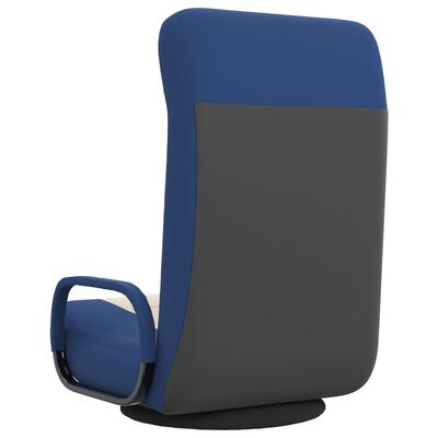 vidaXL Obrotowe krzesło podłogowe, niebiesko-kremowe, obite tkaniną