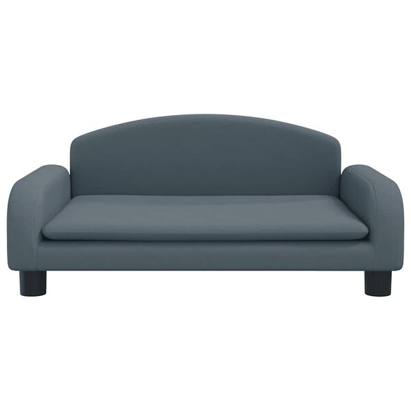 vidaXL Sofa dla dzieci, ciemnoszara, 70x45x30 cm, obita tkaniną