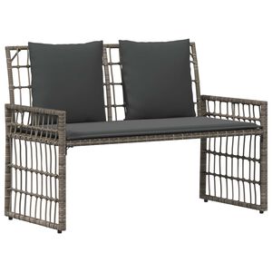 vidaXL Ławka ogrodowa 2 -Seater 116 x 55 x 82 cm Stal i poli rattan