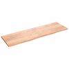 vidaXL P&oacute;łka, brązowa, 200x60x(2-4) cm, lakierowane lite drewno dębowe