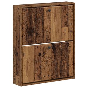 vidaXL Wisząca szafka na buty BREDA 71 x 17 x 86 cm Stare drewno