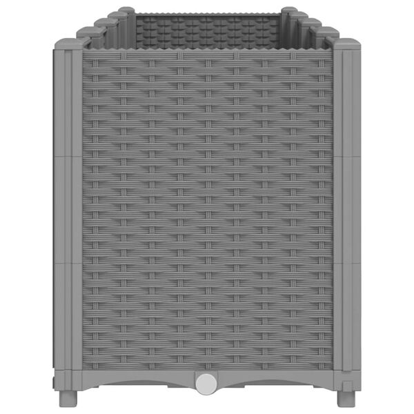 vidaXL Donica ogrodowa, jasnoszara, 160x40x53 cm, PP