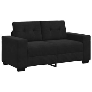 vidaXL Sofa dwuosobowa czarna 160x77x82 cm aksamitna