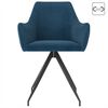 vidaXL Krzesła stołowe, 2 szt., niebieskie, aksamitne