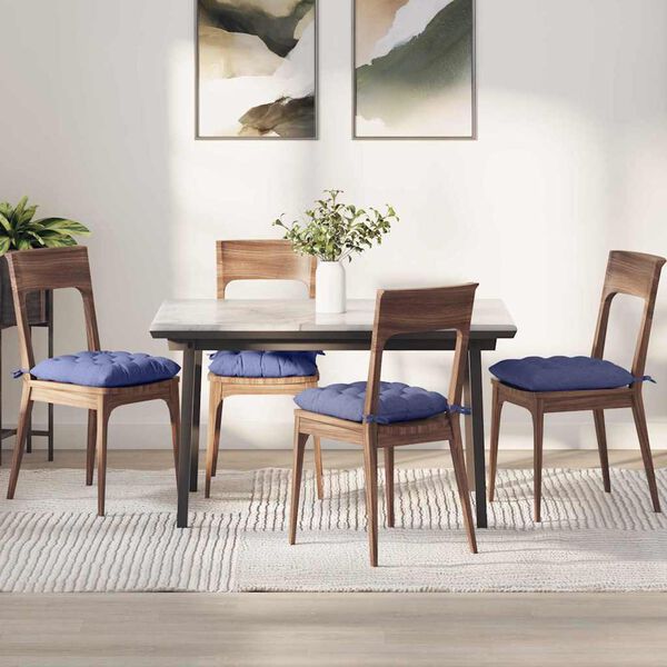 vidaXL Poduszki na siedziska 2 pcs Niebieski dżins 40 x 40 x 6 cm