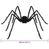 vidaXL Dekoracja Pająka na Halloween 3 pcs Czarny 200 cm