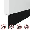 vidaXL Szczotki uszczelniające do drzwi samoprzylepne 6 pcs Czarny