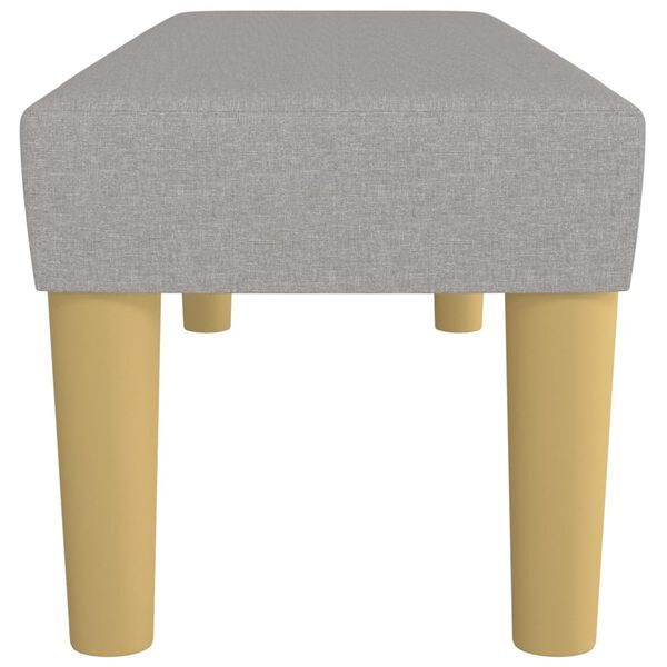 vidaXL Ławka, jasnoszara, 100x30x30 cm, tapicerowana tkaniną