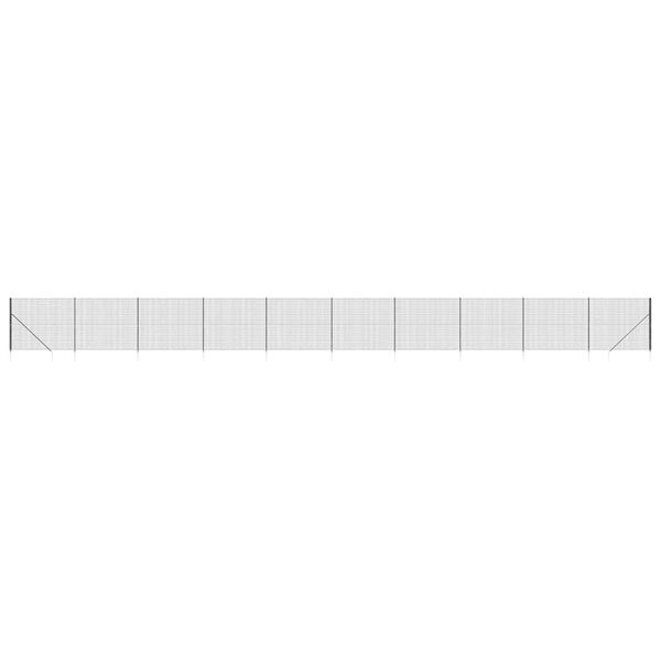 vidaXL Ogrodzenie z siatki, z kotwami, antracytowe, 1,8x25 m