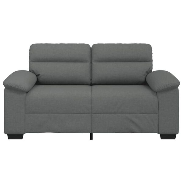 vidaXL Sofa 2-osobowa Ciemnoszara 160x81x84 cm Tkanina