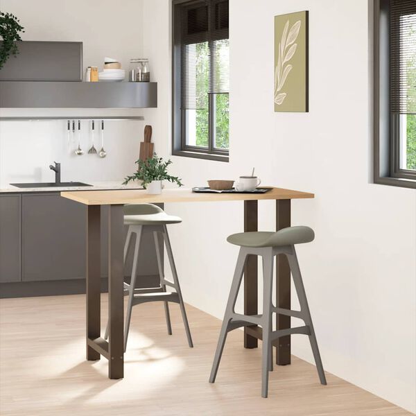 vidaXL Nogi do stołu barowego Naturalna stal 2 szt. 60x(100-101) cm Stal