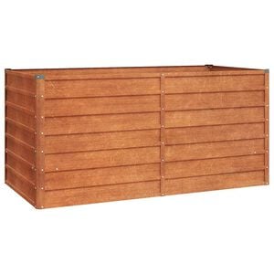 vidaXL Podwyższona donica, rdzawa, 160x80x77 cm, stal kortenowska