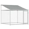 vidaXL Klatka dla psa, z dachem i drzwiami, szara, 8x2x2 m, stal