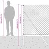 vidaXL Słupek ogrodzeniowy. Szary 10 x 1,5 m (siatka 40 x 40 mm)