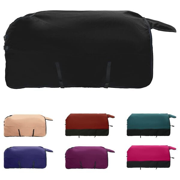 vidaXL Koc dla Koni Ciemna Zieleń i Czerń 105 cm Poliester