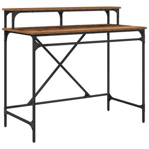 vidaXL Biurko Stare drewno 100 x 50 x 90 cm Drewno inżynieryjne