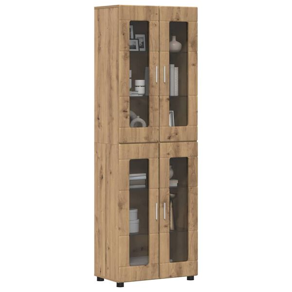 vidaXL Highboard z p&oacute;łką FLORIN Dąb rzemieślniczy 60 x 35 x 182 cm