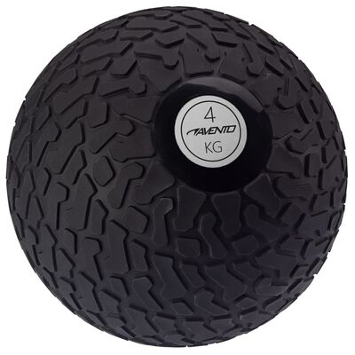 Avento Piłka slam ball z teksturowaną powierzchnią, 4 kg, czarna