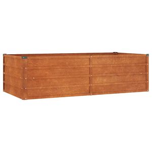 vidaXL Podwyższona donica, rdzawa, 160x80x45 cm, stal kortenowska