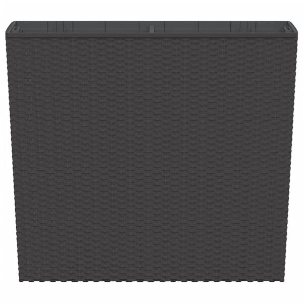 vidaXL Donica z pojemnikiem wewnętrznym, brązowa, 12/44 L, rattan PP