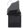 vidaXL Sofa ogrodowa z zadaszeniem, polirattan, czarna