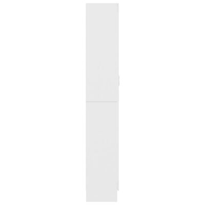 vidaXL Witryna, biała, 82,5x30,5x185,5 cm, płyta wiórowa