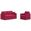 vidaXL Sofa 2 pcs Czerwone wino