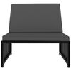 vidaXL Rozkładane fotele ogrodowe ze stolikiem, 2 szt., czarne