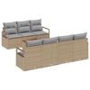 vidaXL Zestaw Sof na Ogr&oacute;d z poduszką 8 pcs Beżowy polirattan