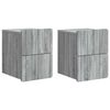 vidaXL Wisząca Szafka Nocna 2 szt. Szary Sonoma 33 x 34,5 x 43 cm