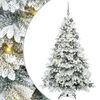 vidaXL Sztuczna choinka z 300 diodami LED Biały 180 cm PE i PVC