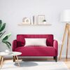 vidaXL Sofa dwuosobowa wino czerwone 109 cm aksamit