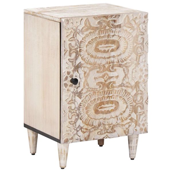 vidaXL Szafka Łazienkowa Biały 38 x 33,5 x 58 cm Drewno z mango