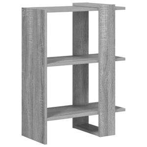 vidaXL P&oacute;łka na książki 2 poziom&oacute;w 52 x 25 x 71,5 cm Szary Sonoma