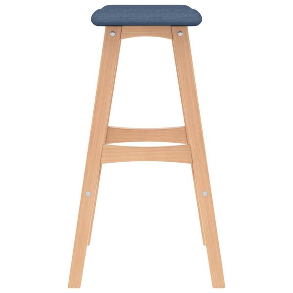 vidaXL Stołki barowe, 2 szt., niebieskie, tapicerowane tkaniną