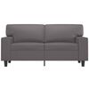 vidaXL 2-osobowa sofa, szary, 120 cm, sztuczna sk&oacute;ra