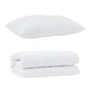 vidaXL Zestaw kołder z poduszką 2 pcs Biały Mikrofibra